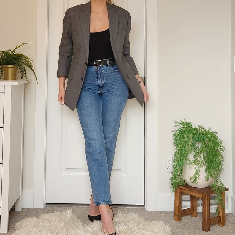 Banana Republic italian cotton oversized jacket size M NWOT in grey